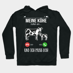 Landwirt Bauer meine Kühe rufen an lustige Kuh Hoodie